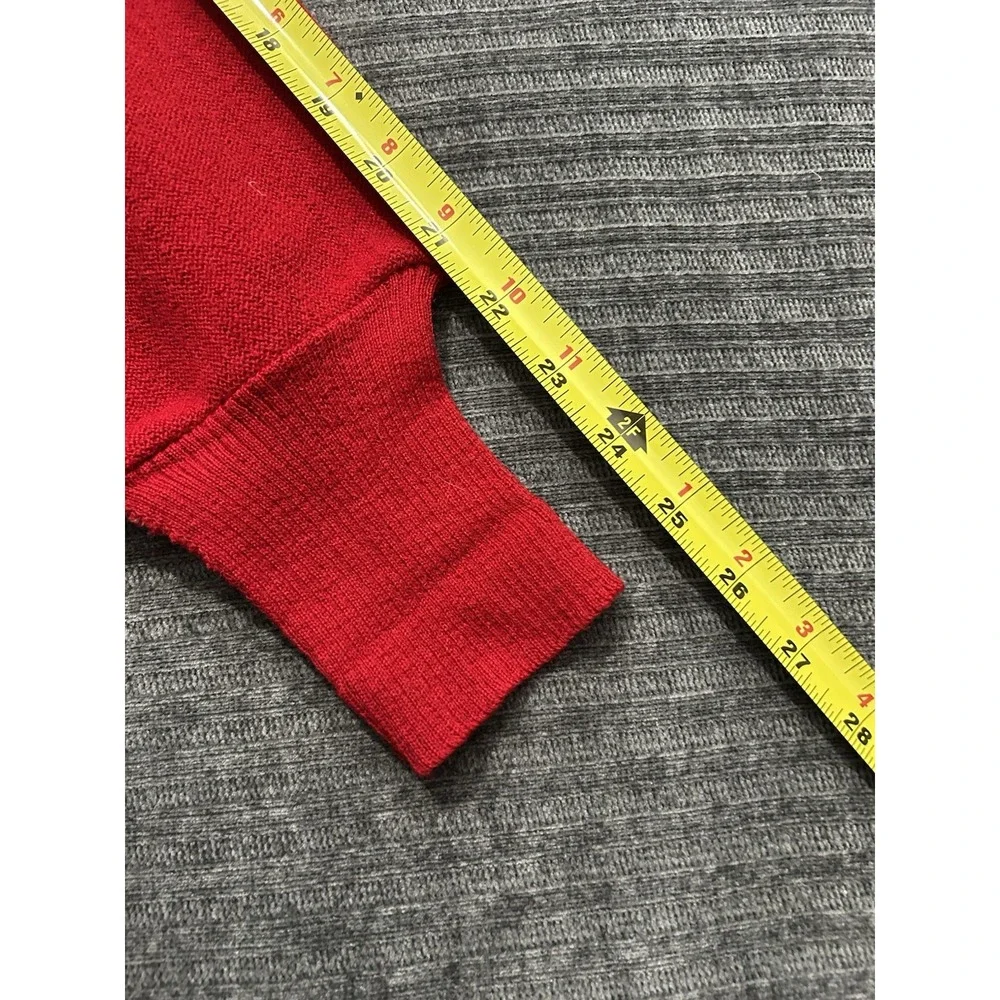 Vintage Arnold Palmer Cardigan Lg/XL Robert Bruce Alpaca Wool USA 60s Navy Red